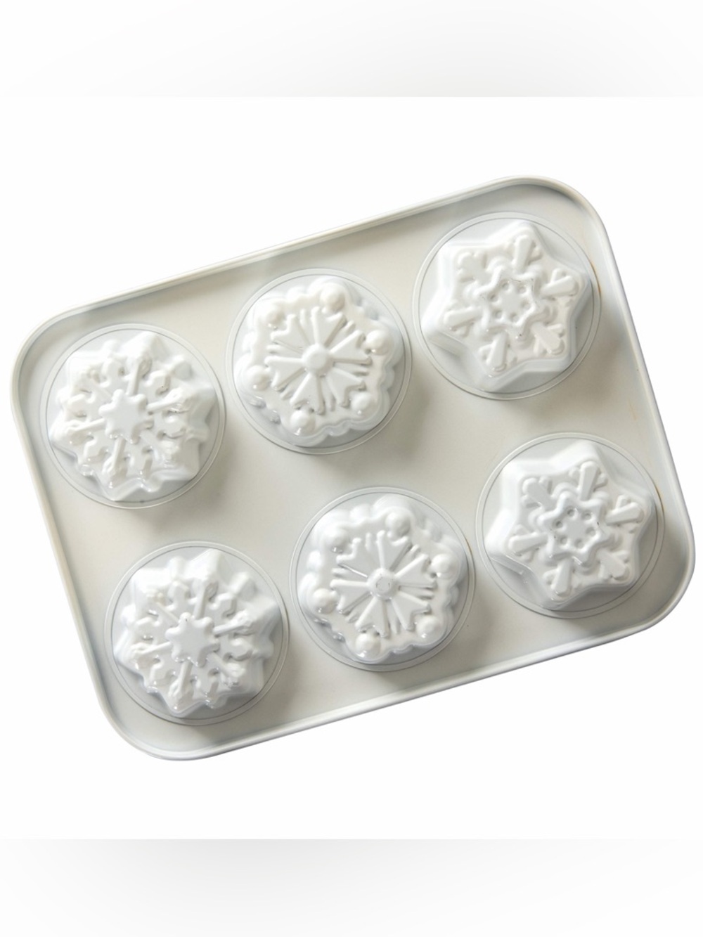 Nordic Ware White Mini Snowflake Cake Pan Set